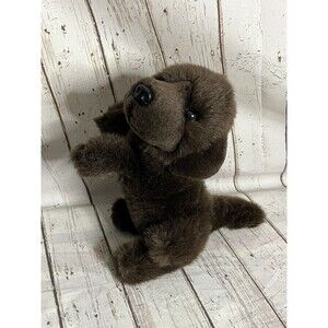 E & J Prima Classic Collection Chocolate Labrador Puppy Standing Realistic Plush
